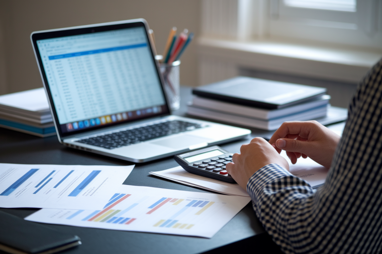 personne-bureau-ordinateur-calculatrice-documents