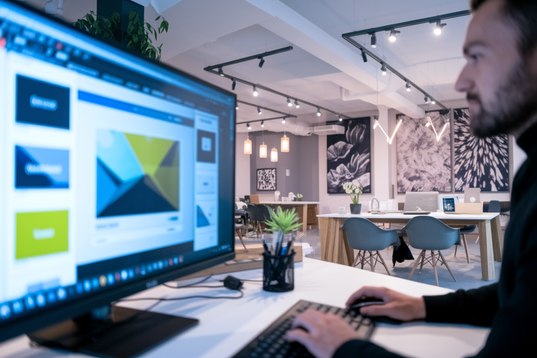 bureau-moderne-designer-ecran-site-web