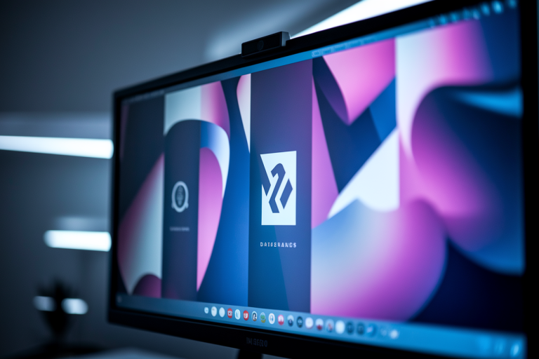 ecran-ordinateur-interface-floue-bureau-minimaliste