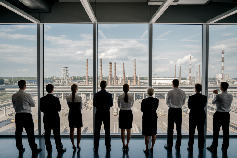 groupe-professionnels-bureau-paysage-industriel