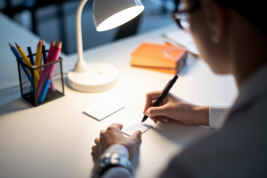 personne-dos-bureau-ecriture-carte