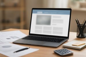 bureau-ordinateur-papiers-fournitures