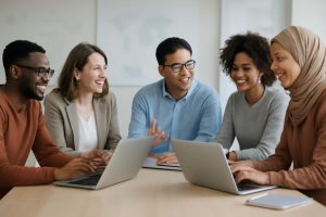 groupe-divers-table-collaboration-tech