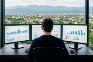 homme-bureau-ecrans-ville-chiang-mai