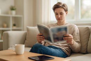 personne-salon-lisant-table-brouillee