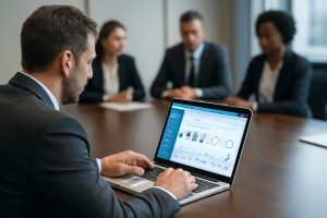 reunion-professionnelle-ordinateur-discussion-tableau-numerique