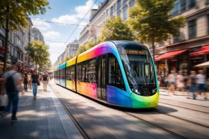 tramway-moderne-ville-ciel-bleu