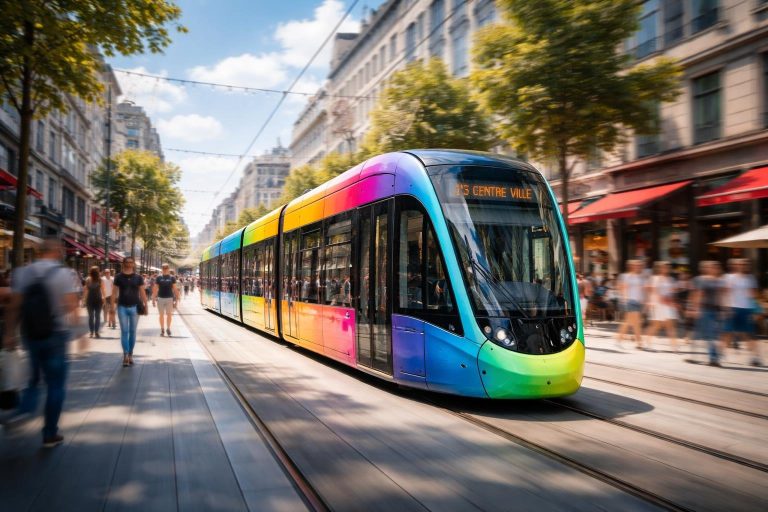 tramway-moderne-ville-ciel-bleu