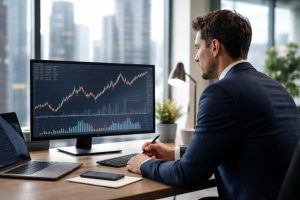 professionnel-bureau-graphique-financier-gratte-ciel