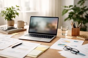 bureau-moderne-ordinateur-papiers-lumiere