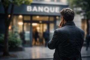 homme-dos-affiche-banque-floue
