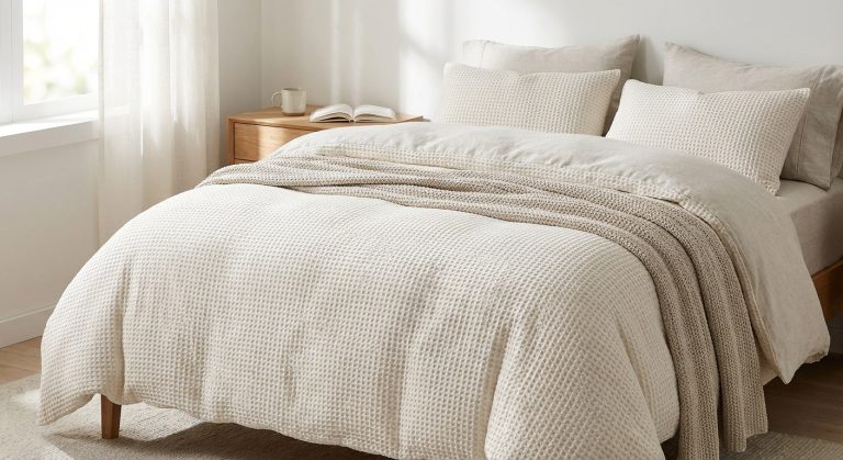 Housse gaufrée sans repassage : l’alliée déco et pratique du linge de lit