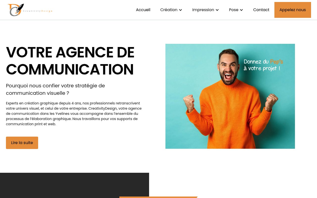 Apercu du site Creativity Design