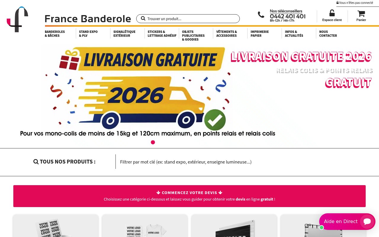 Apercu du site France Banderole